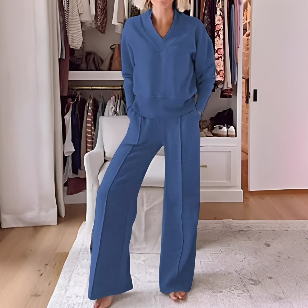 Julia | Women's 2-Piece Tracksuit Set with Wide-Leg Pants