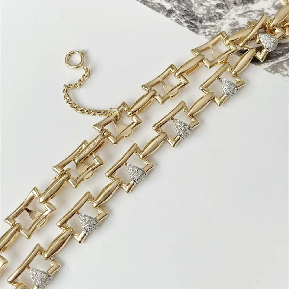 18K Solid Yellow Gold Necklace