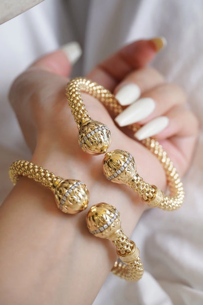 Solid G18K Gold Natural White Diamonds