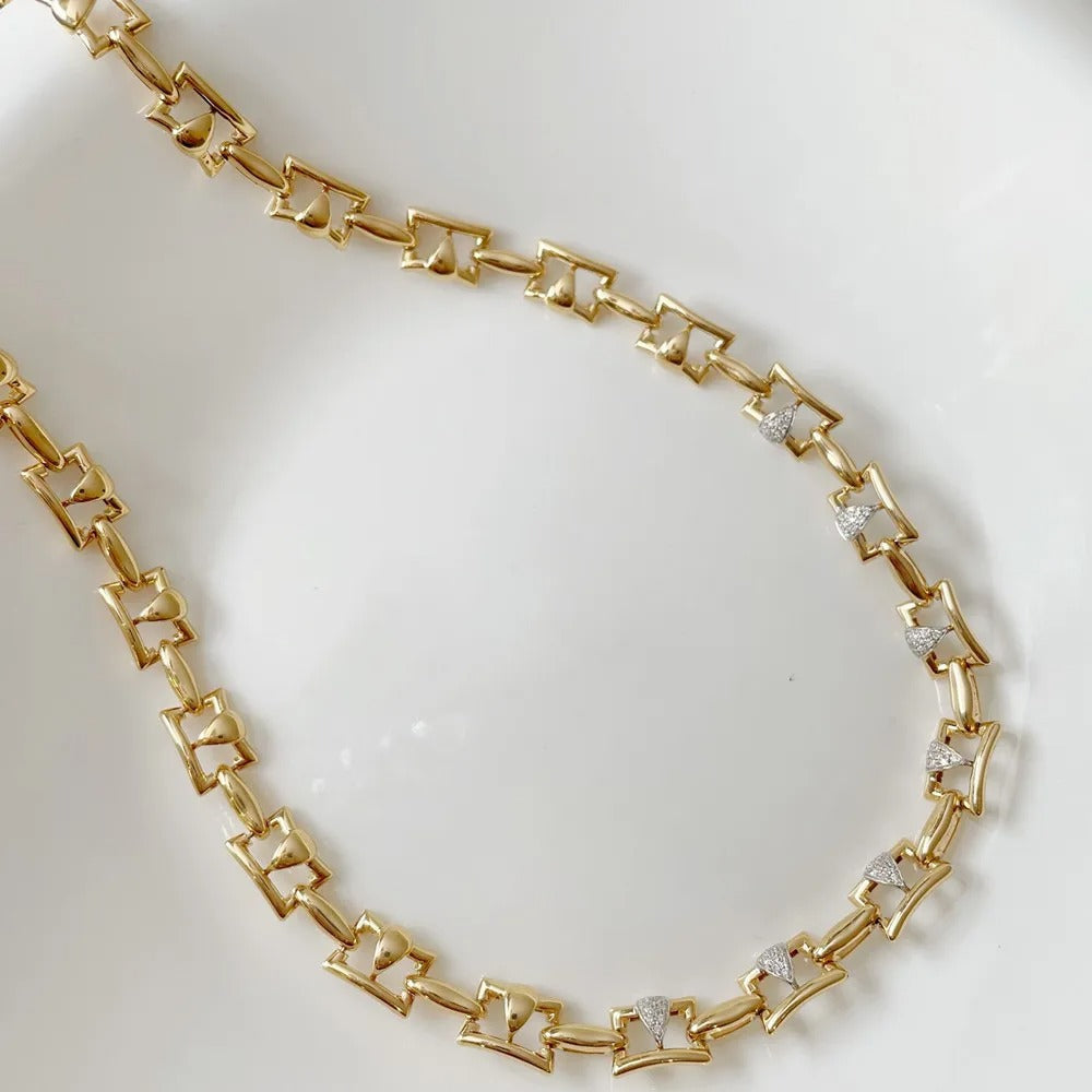 18K Solid Yellow Gold Necklace